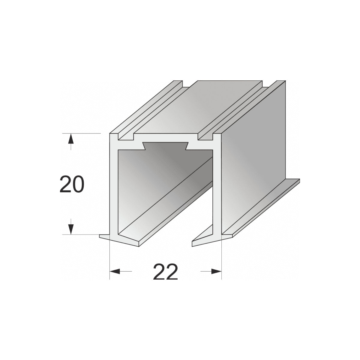 Направляющая для двери "книжка" 2000мм. - фото 1